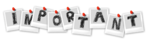 graphic presentation of the word "important"