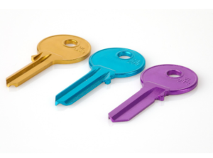 three keys, multicolored