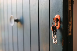 key in a door