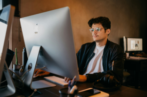 man at laptop