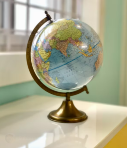 globe on a table